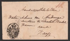 CAPE OF GOOD HOPE c.1810 Entire to the Secretary of the Estates Office in Cape Town, prepaid 1sk...