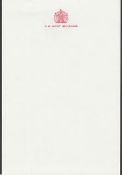 H.M. Yacht Britannia Letterhead c.1980