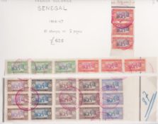 FRENCH COLONIES SENEGAL 1914 Full set of 17 values 1c to 5fr. SG 64/80 showing an African market...