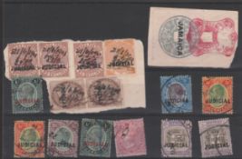 JAMAICA - FISCALS 1858-1921 Jamaica – Fiscals mainly 1858-1921 Judicial issues including 1898 2s...