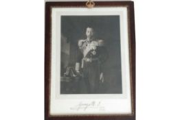 Royalty King George V Signed 'George R.I 1914' presentation photograph by W & D Downey of London.