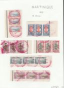 MARTINIQUE 1922-25 Definitives to 1f10 of the SG 87/106 series being Martinique Woman (5); wom...