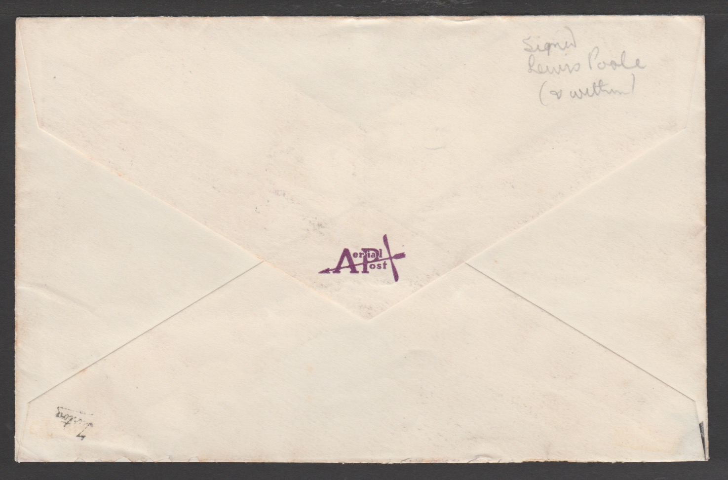 G.B. - FIRST U.K AERIAL POST 1911 (Sep. 9) Violet 'Privilege Mail' envelope franked KEVII 1d, fl... - Image 2 of 3