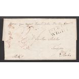 G.B. - ISLE OF WIGHT / NAVAL MAIL 1797 Entire letter written by C. Belcher from the Gun Vessel P...