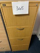 Wood Effect 4 Drawer Filing Cabinet