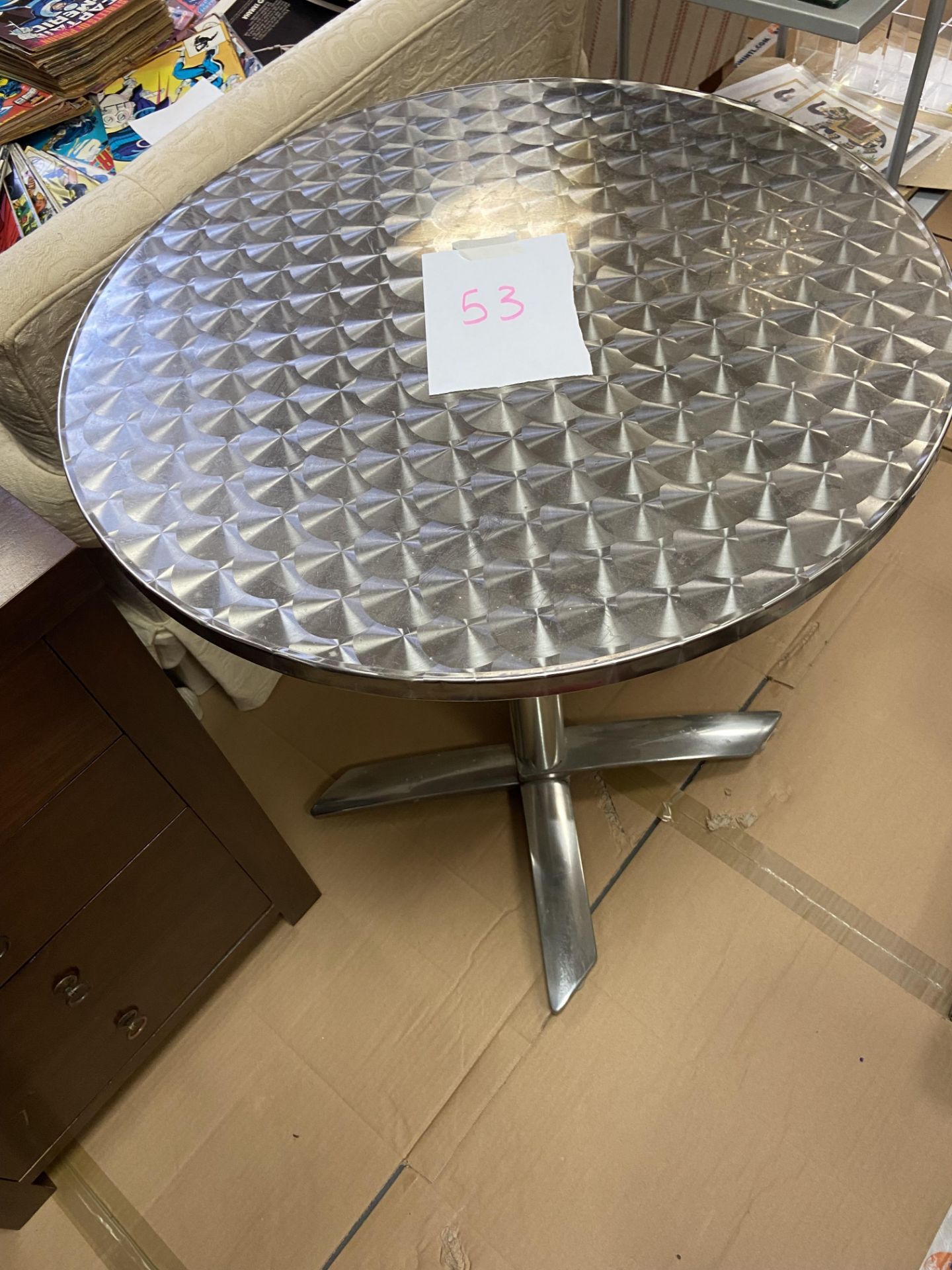 Metal Circular Table 28"""" H x 24"""" W