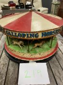Miniature Carousel, Julians Galloping Horses, 10" H