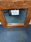 NEW - Railway sleeper mirror - Rustic Wood Framed Mirror 40”X40”