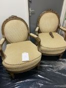 Beautiful Pair of French Style Easy Chairs