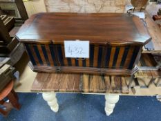 NEW - Solid Mahogany Coffee Table With Double Side Drawer 48”Width X 24” X 19” Height