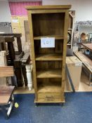 Modern Hardwood And Metal Bookcase 70X36”