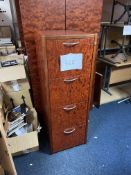 Wood Effect 4 Drawer Filing Cabinet