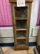 NEW - Solid Mahogony Hardwood And Painted Display Glazed Cabinet 71”Height X 25” Width