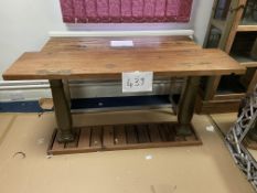 NEW - Mahogony Hardwood Console Table With Turned Pillars 63” Width X 16” Depth