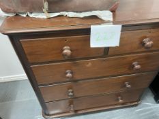 Victorian Chest of 2 Short, 3 Long Drawers, 42" H x 41" W