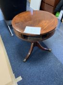 Mahogany Drum Side Table