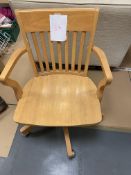 Wooden Swivel Chair