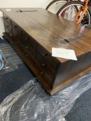Coffee Table Chest with Drawers (Top lifts up)