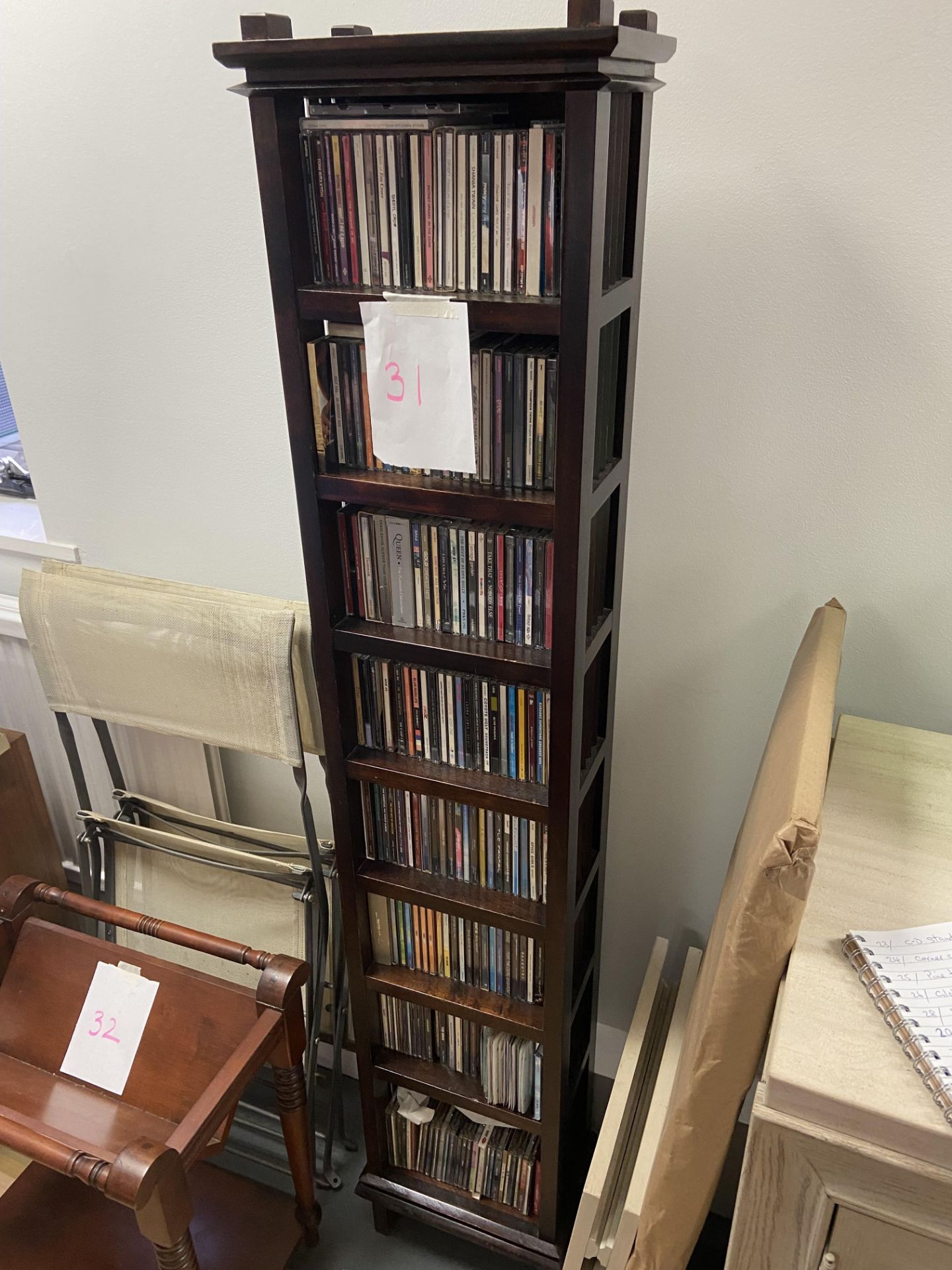 CD Rack and CDs 65"""" High