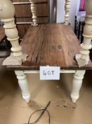 NEW - Hardwood Table Painted Wood Base 63X36”