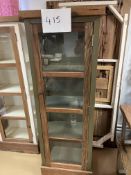 NEW - Solid Mahogony Hardwood And Painted Glazed Display Cabinet 71” Height X 25” Width