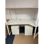 2 Office Desks and 2 Cabinets