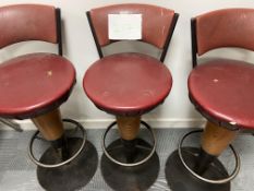 3 Early 20th Century Wood and Metal Stools