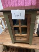 Painted Hardwood And Glazed Side Cabinet 38” Height X 25” Width