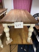 NEW Hardwood Table Painted Wood Base 71X36”
