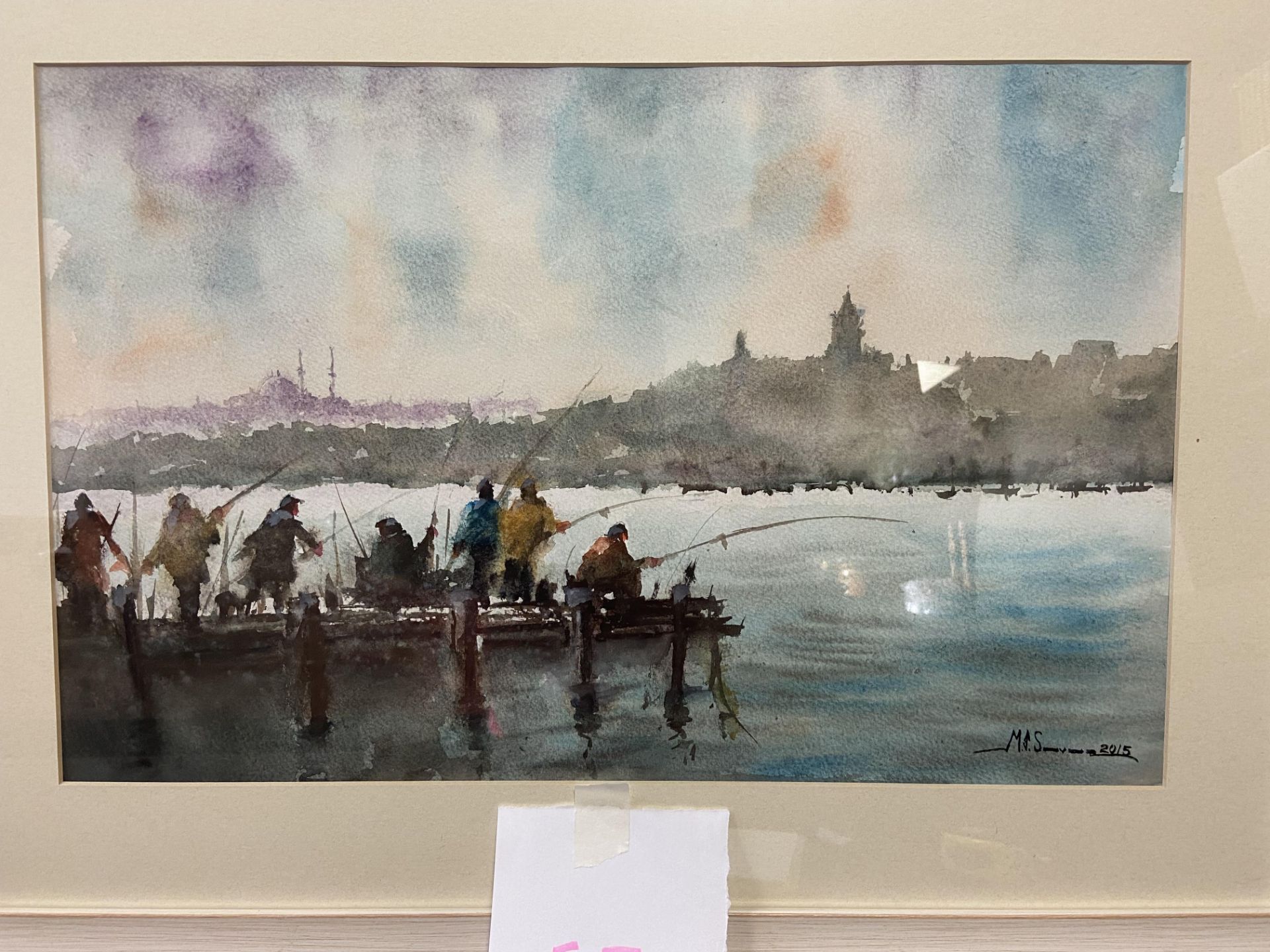 Turan Savas, Watercolour, Signed 12" x 19"