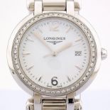 Longines / Primaluna Diamonds - Lady's Steel Wrist Watch