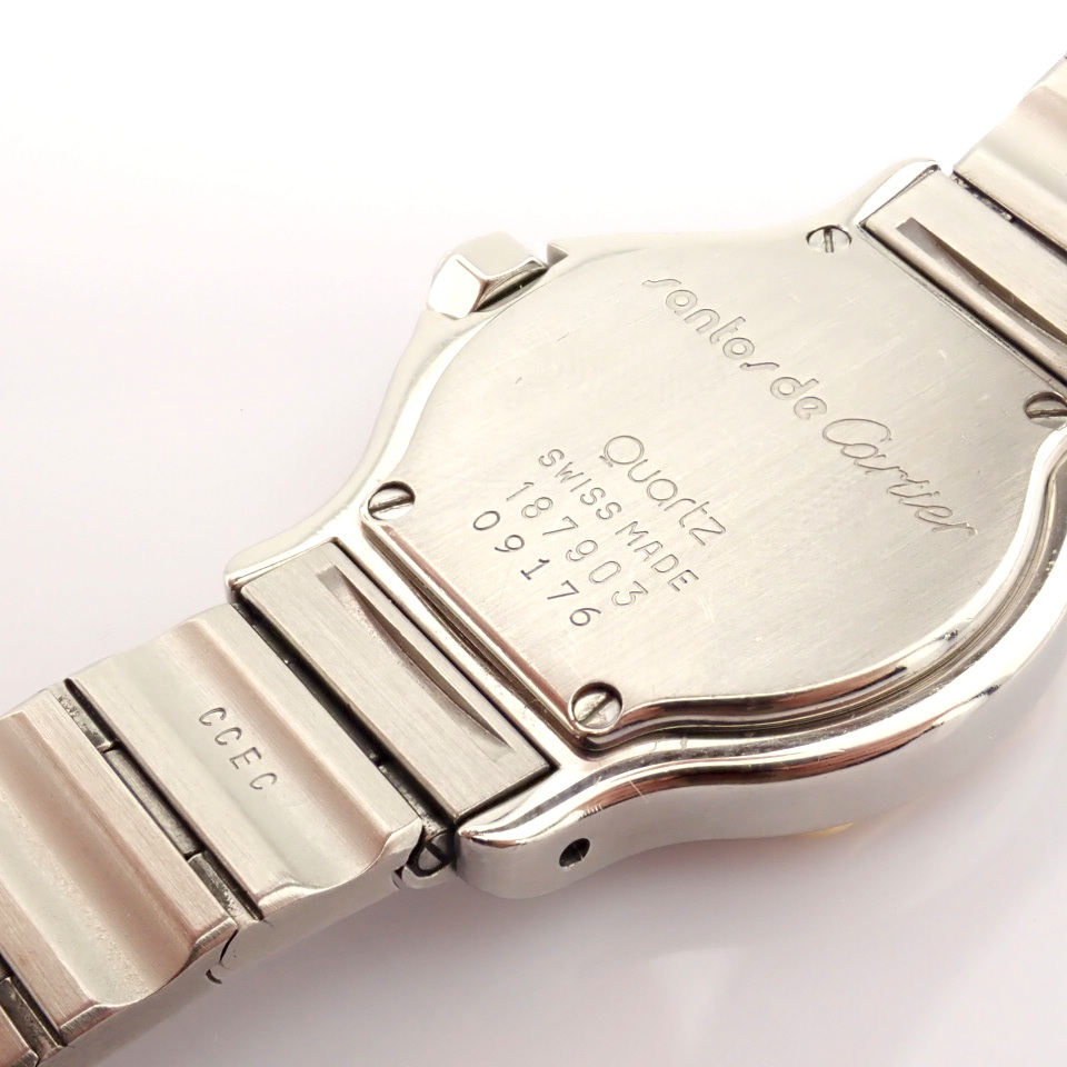 Cartier / Santos Octagon Date - Quartz - Lady's Gold/Steel Wrist Watch - Image 4 of 14