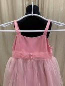 Flowergirl dress, flamingo pink, size 32 inches height