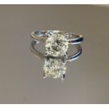 Beautiful 1.58ct Natural Solitaire Diamond Ring With 18k White Gold