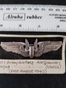 Sterling Silver US Army Airforce Airgunners Wings