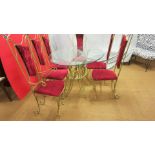 Metal Maniacs Glass Top Table And 6 Chairs
