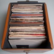 100 x Vinyl Records In Original Retro Case.