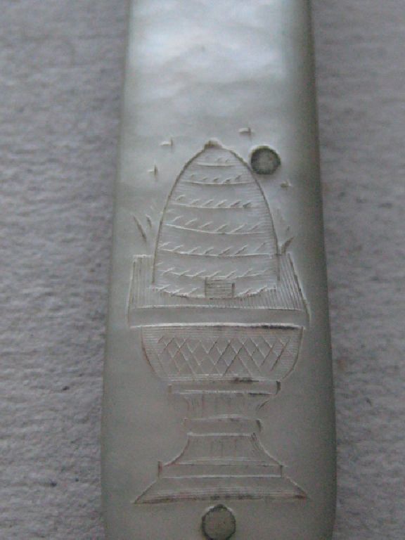Rare William IV Beehive Engraved Silver-Plated Fruit Knife - Image 2 of 7