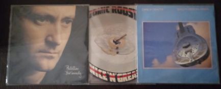 9 Vinyl Record LPs. Atomic Rooster / Phil Collins Etc.