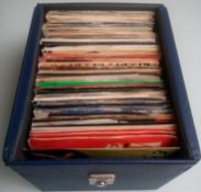 100 x Vinyl Records In Original Retro Case.