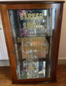 Victorian Pharmacy Mahogany Shop Display Cabinet & Bottle's