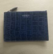 Osprey London small Blue Leather Pouch