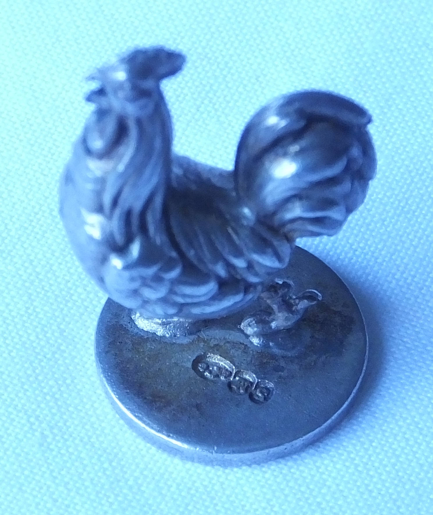 Sampson Mordan Solid Silver Desk Seal Cast As A Cockerel - Image 4 of 4