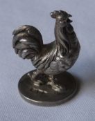 Sampson Mordan Solid Silver Desk Seal Cast As A Cockerel