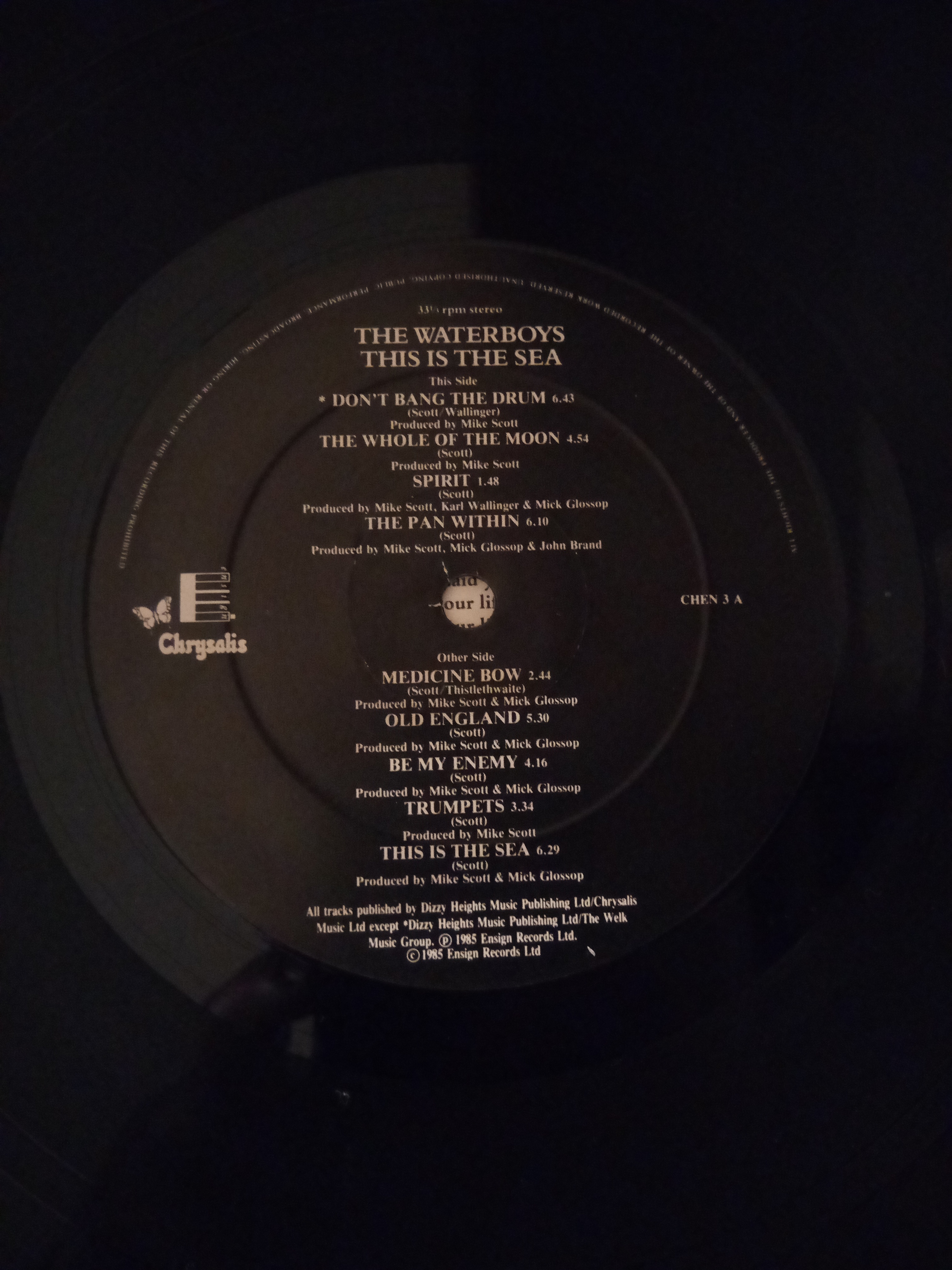 The Waterboys - This Is The Sea - Chen 3 - Excellent Condition. (P) - Image 7 of 7