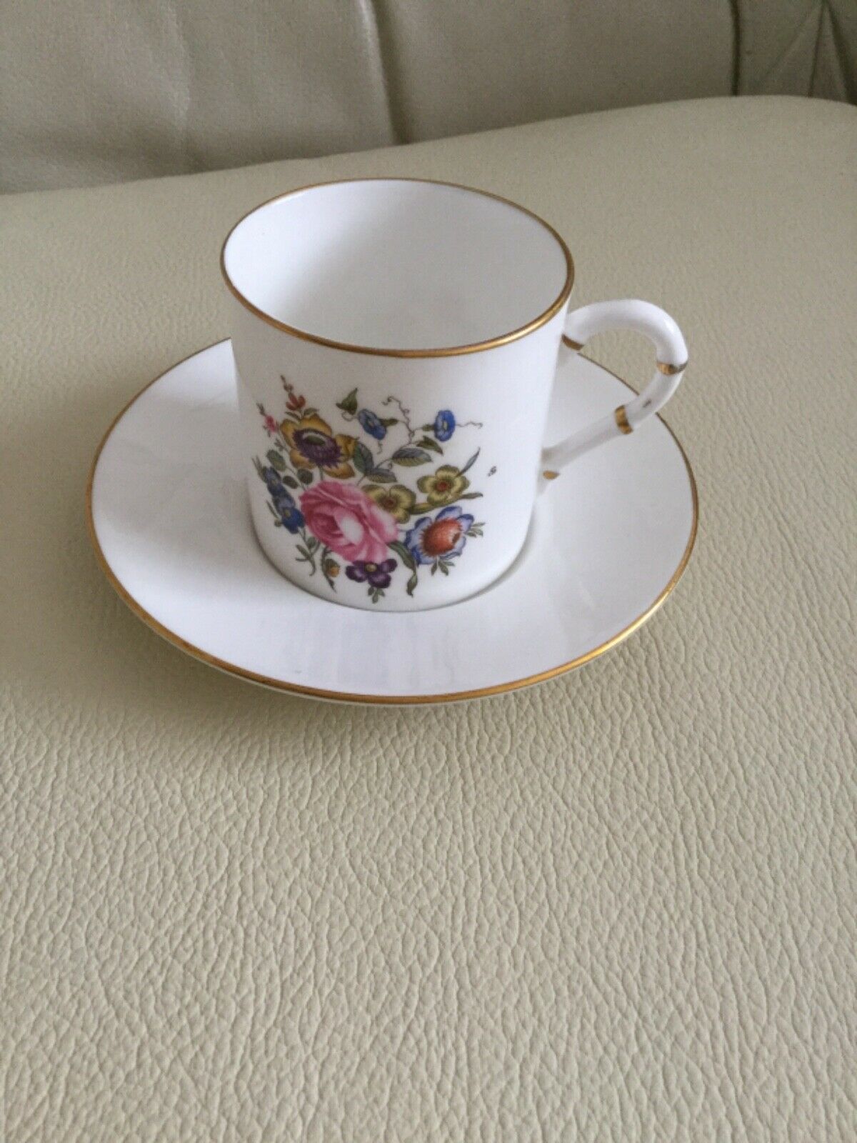 Royal Worcester Bournemouth Coffee/Espresso Cup & Saucer With Gold Gilding