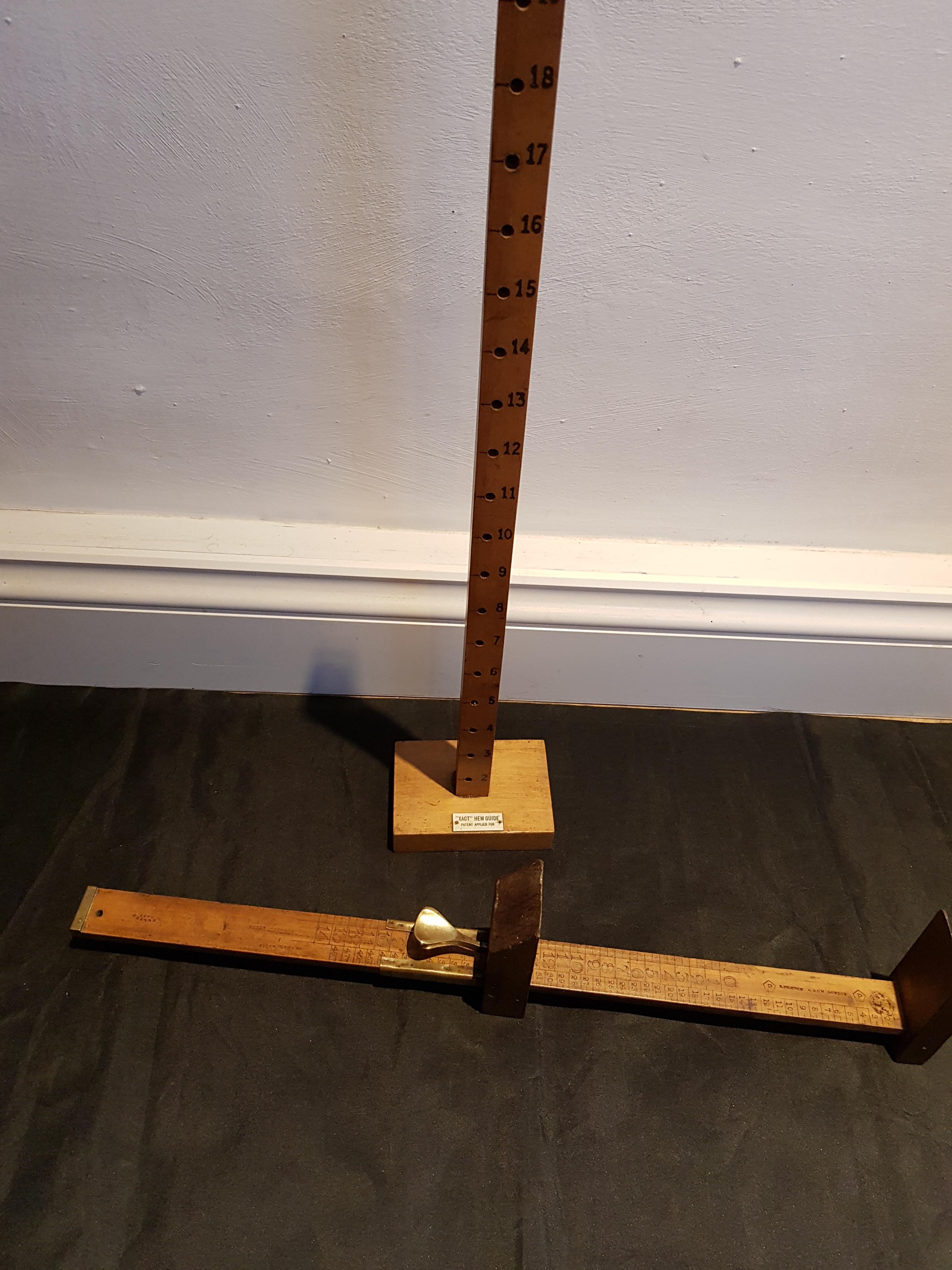 Early 1900's Foot measure and Hem Measure.