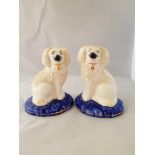 Small vintage Spaniel dog statues