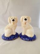 Small vintage Spaniel dog statues