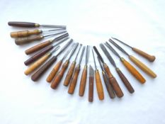 Vintage wood carving chisels